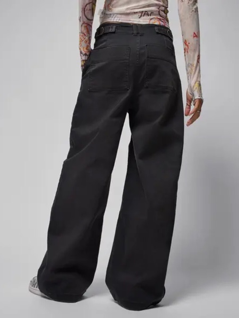 Jordan Flight '91 Wide-Leg Baggy Black Denim Pants  sz S